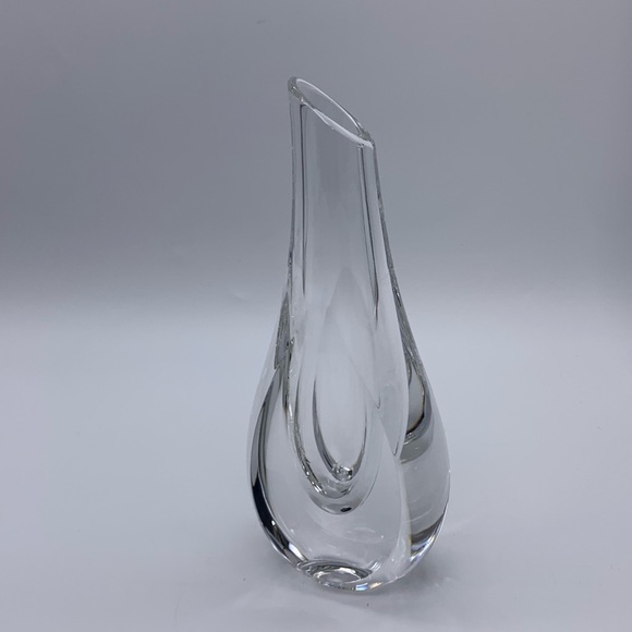 Vintage SAINT LOUIS 3D Crystal Glass Bud Vase 9” France 1967 - Picture 4 of 9